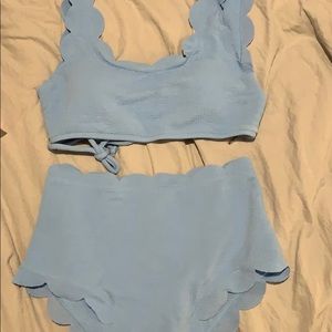 High waisted scalloped swimsuit BRAND NEW